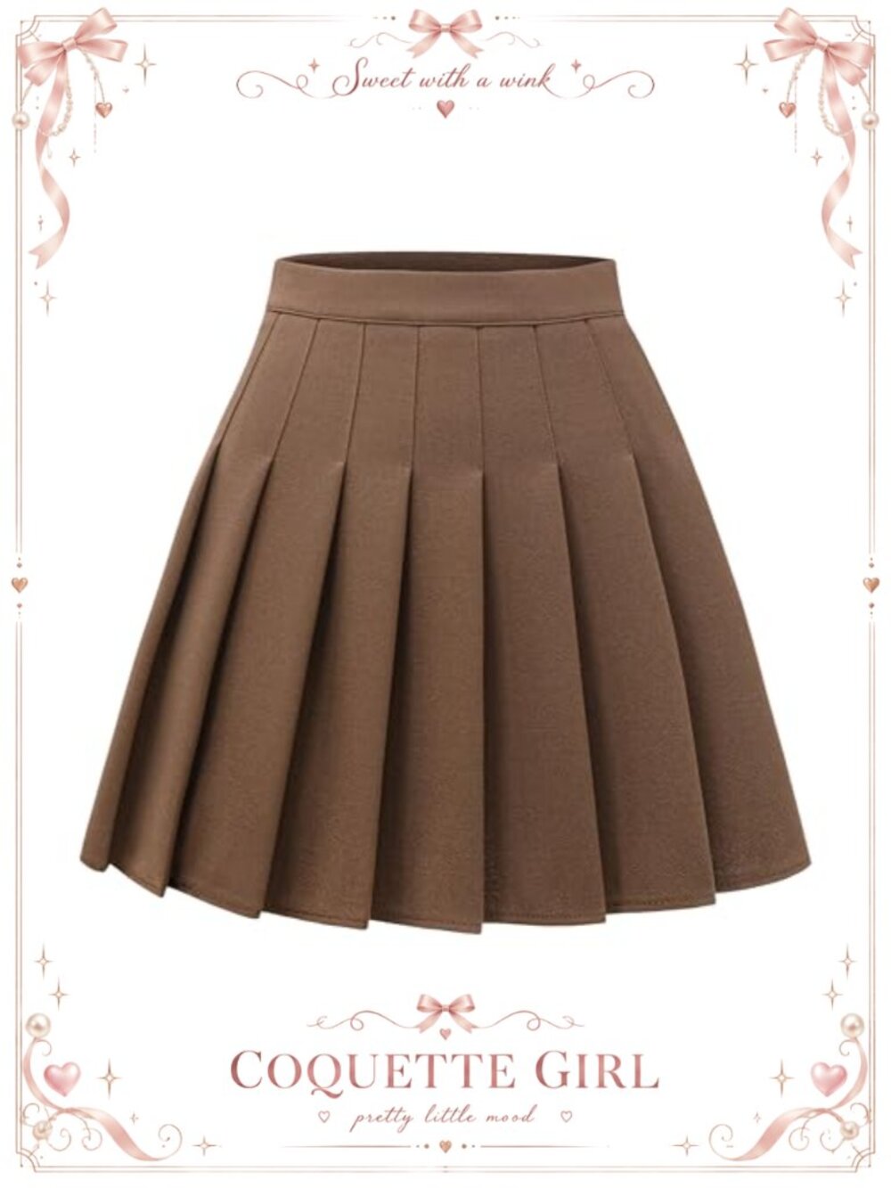 Women's Pleated A-Line Mini Skater Skirt Stretchy School Uniform Cheerleader